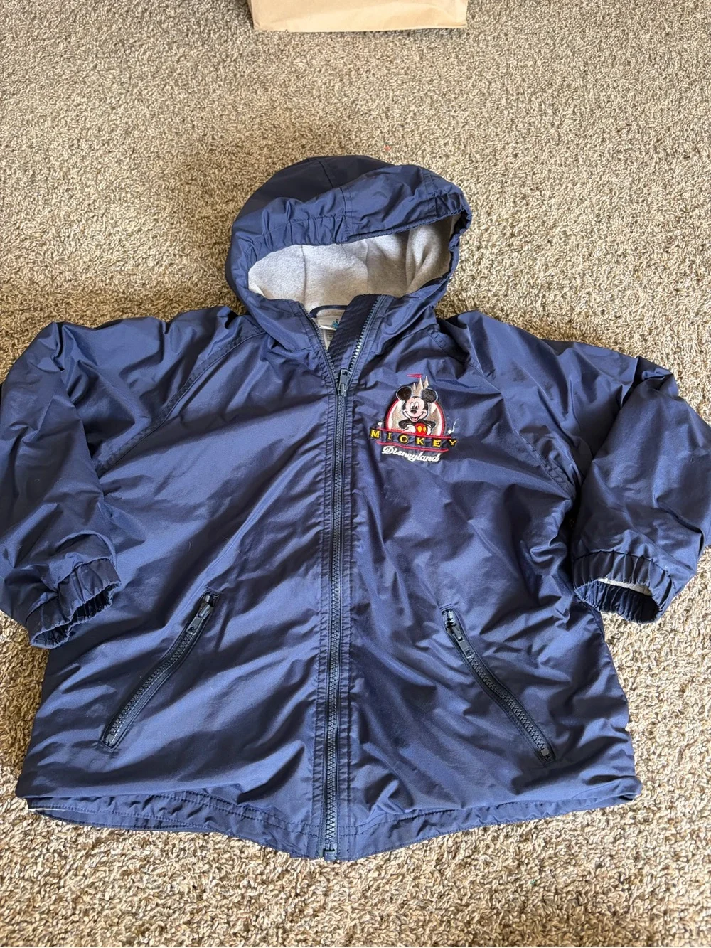 Disney Navy Hooded Mickey Mouse Rain Jacket